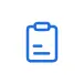 Clipboard icon with checklist lines